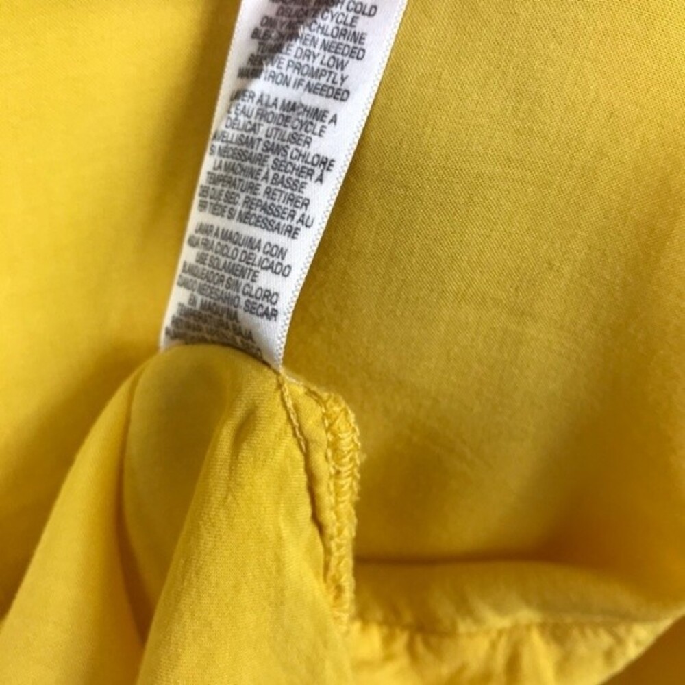 Splendid Yellow Henley Long Sleeve Tunic Blouse Top M Spring Summer Boho - Picture 8 of 14